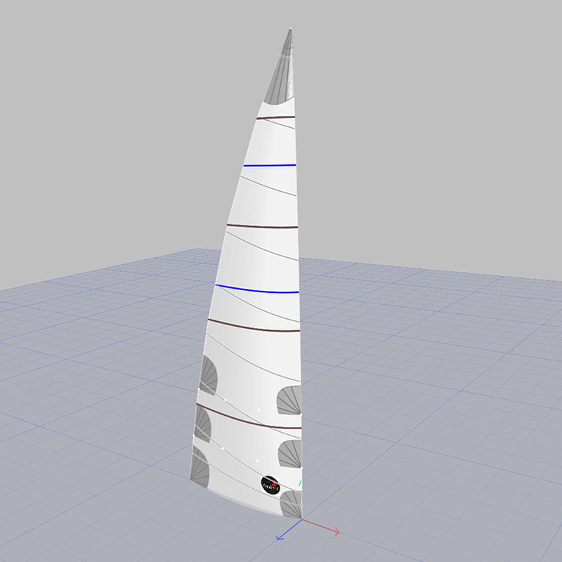 Crosscut fullbatten mainsail